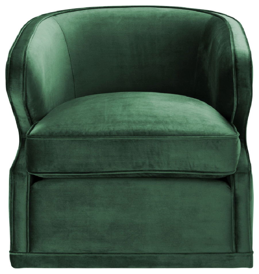 Green Velvet Swivel Chair  Eichholtz Dorset   Contemporary   Armchairs And Accent Chairs   by Oroa   Distinctive Furniture  Houzz