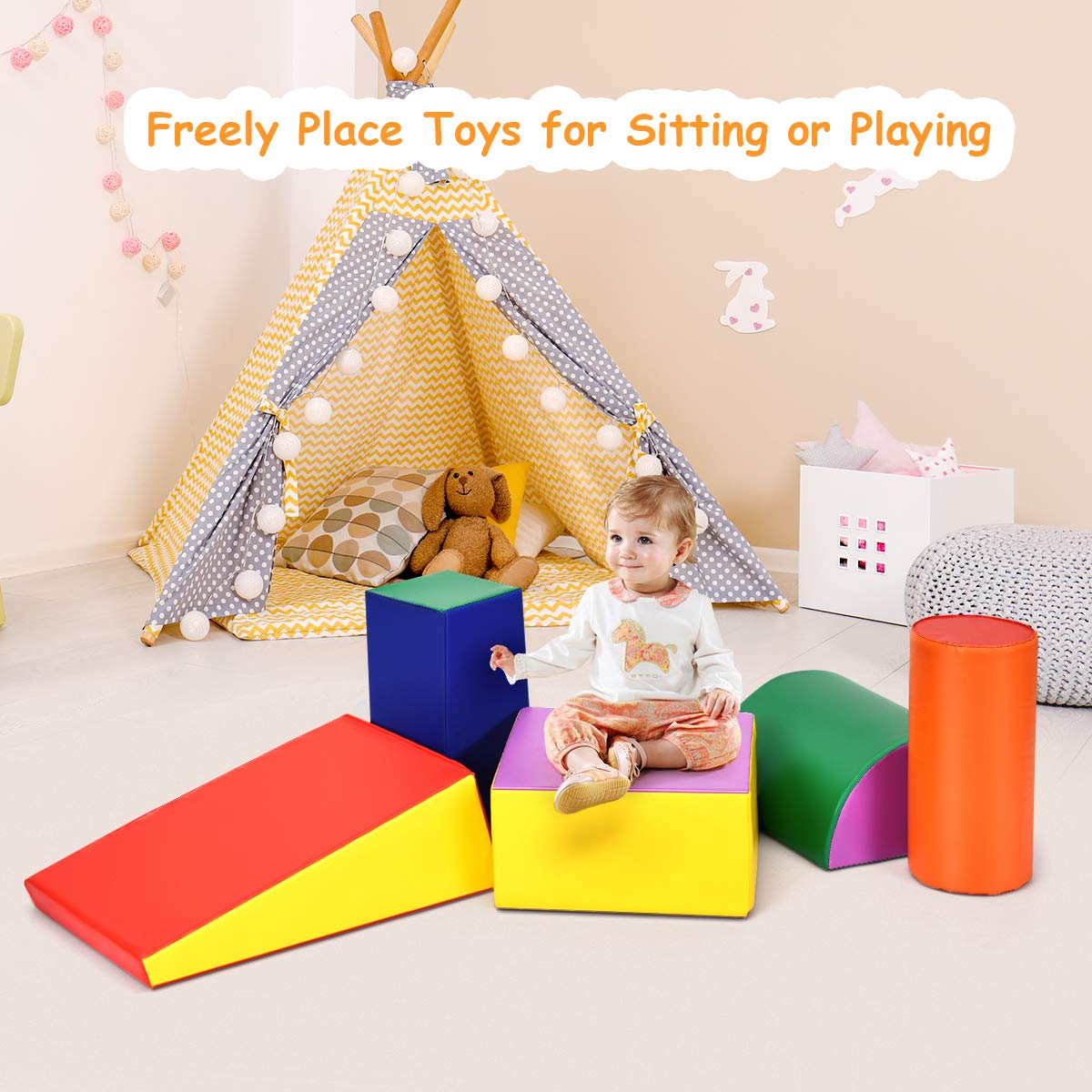 Crawl and Climb Foam Play Set, Colorful Fun Toddler Nugget