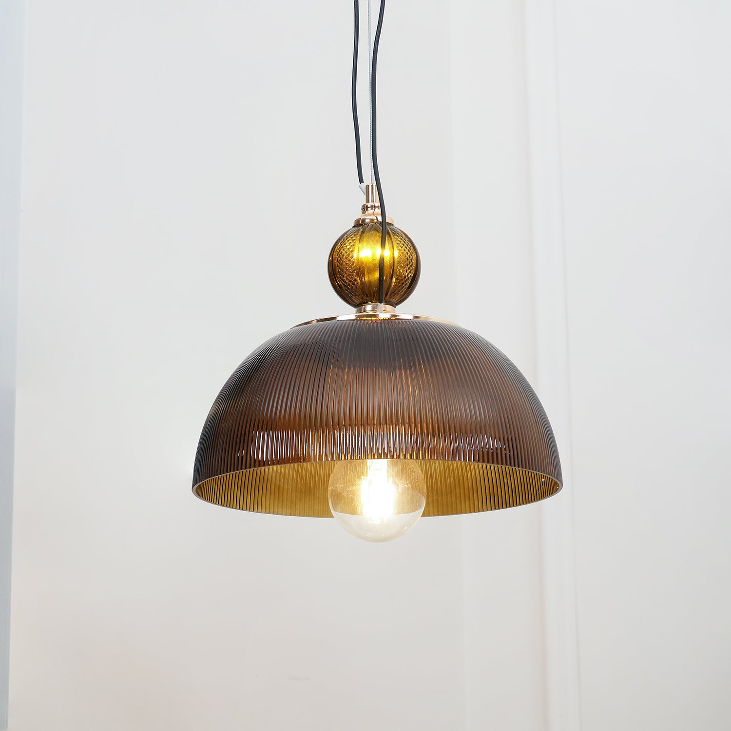 Green Glass Bowl Pendant Lamp