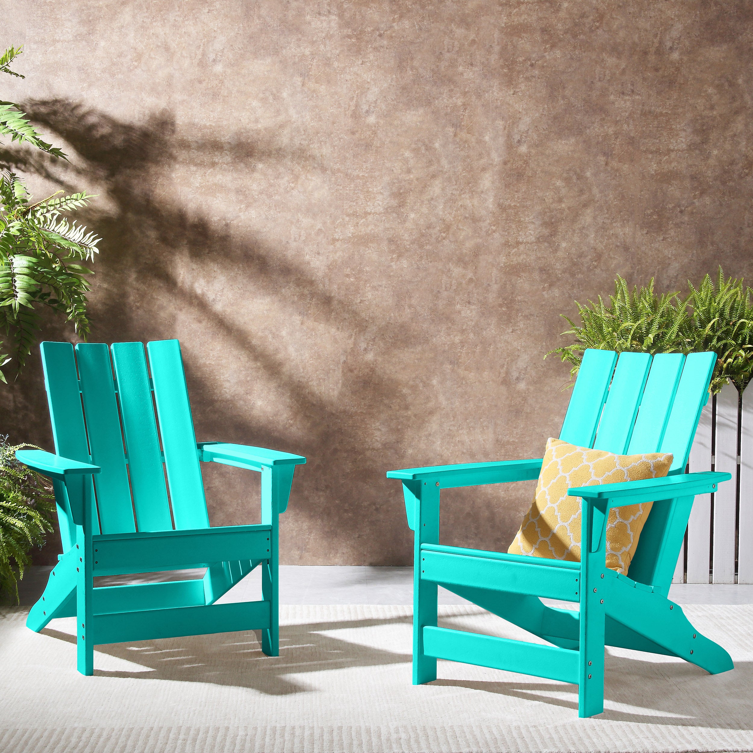 Panagiota Outdoor Contemporary Adirondack Chair (Set of 2)