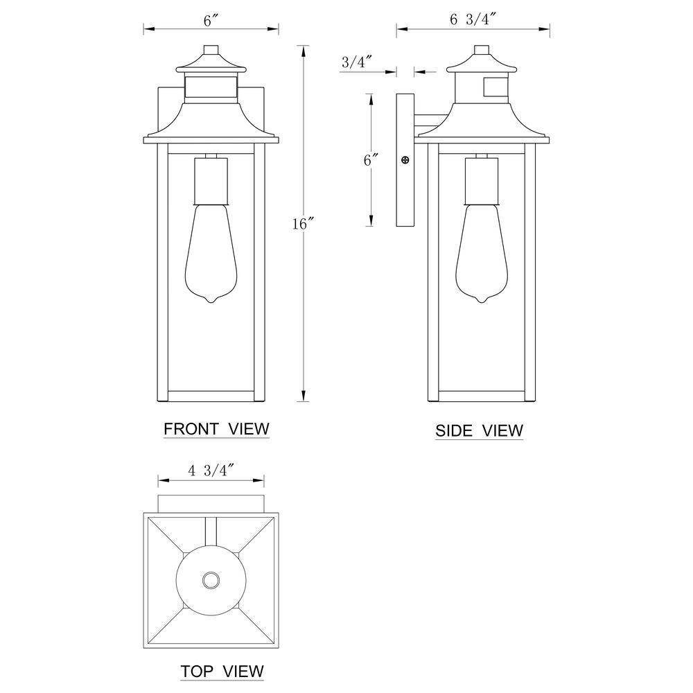 C Cattleya Black Motion Sensing Dusk to Dawn Outdoor Hardwired Wall Lantern Sconce with Seeded Glass Shade and No Bulbs Included HCA2344-W