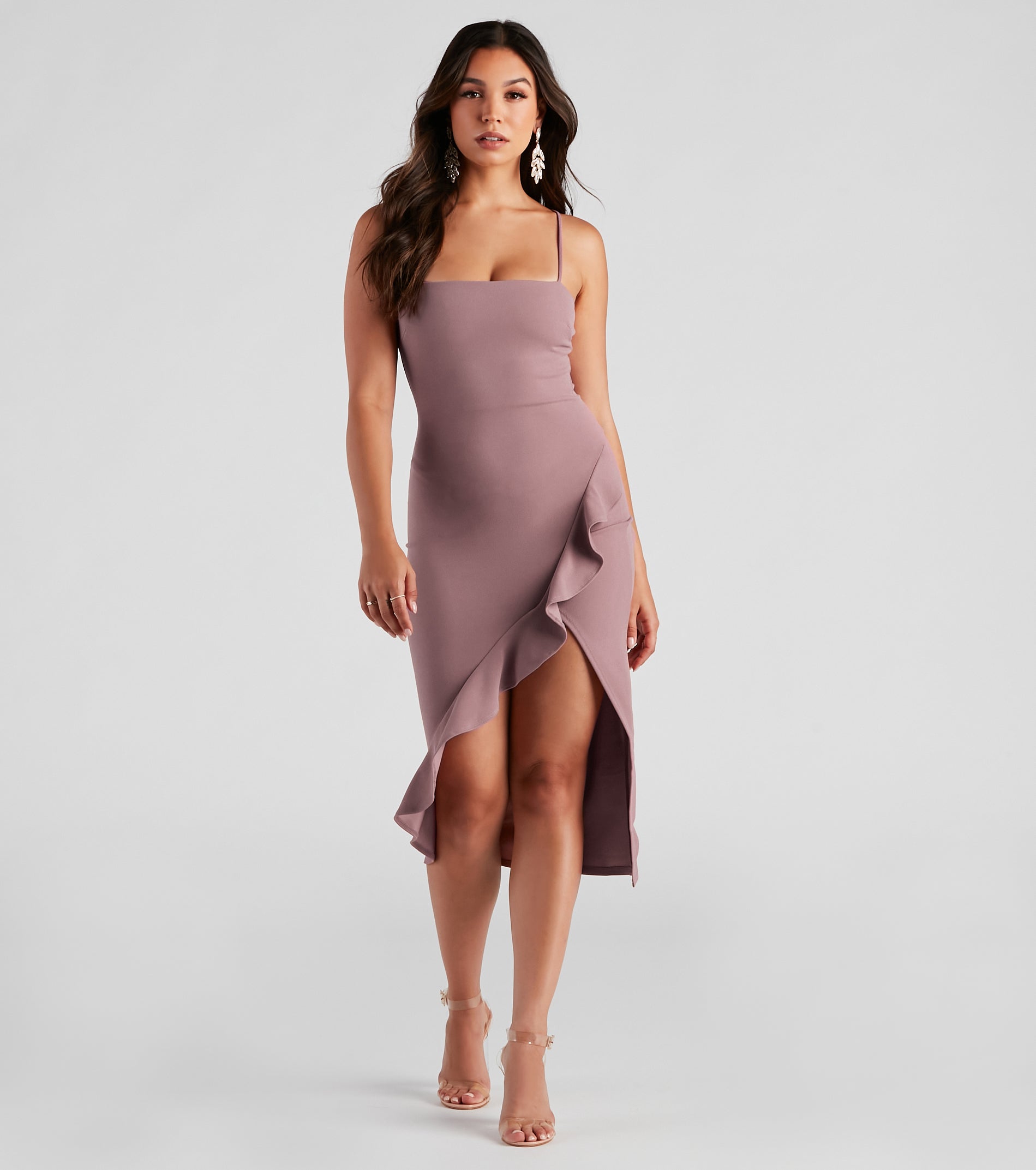 Add Some Flair Ruffle Detail Midi Dress