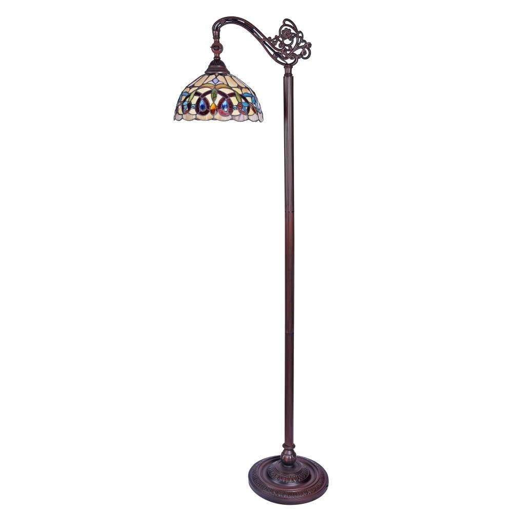 CHLOE Lighting SERENITY Tiffany-style 1 Light Reading Floor Lamp 11" Wide