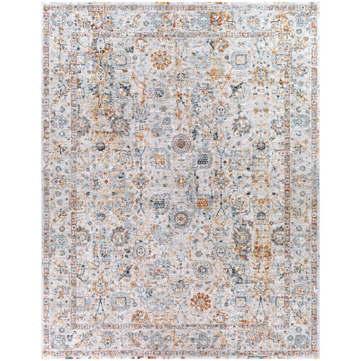 Laila Teal & Light Gray Rug