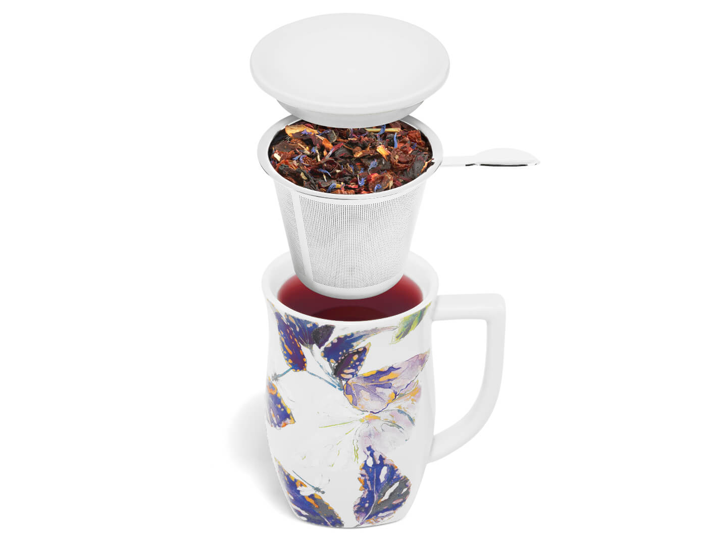 Tea Infuser Cup – Ceramic Tea Mug with Built-In Infuser for Perfect Steeping