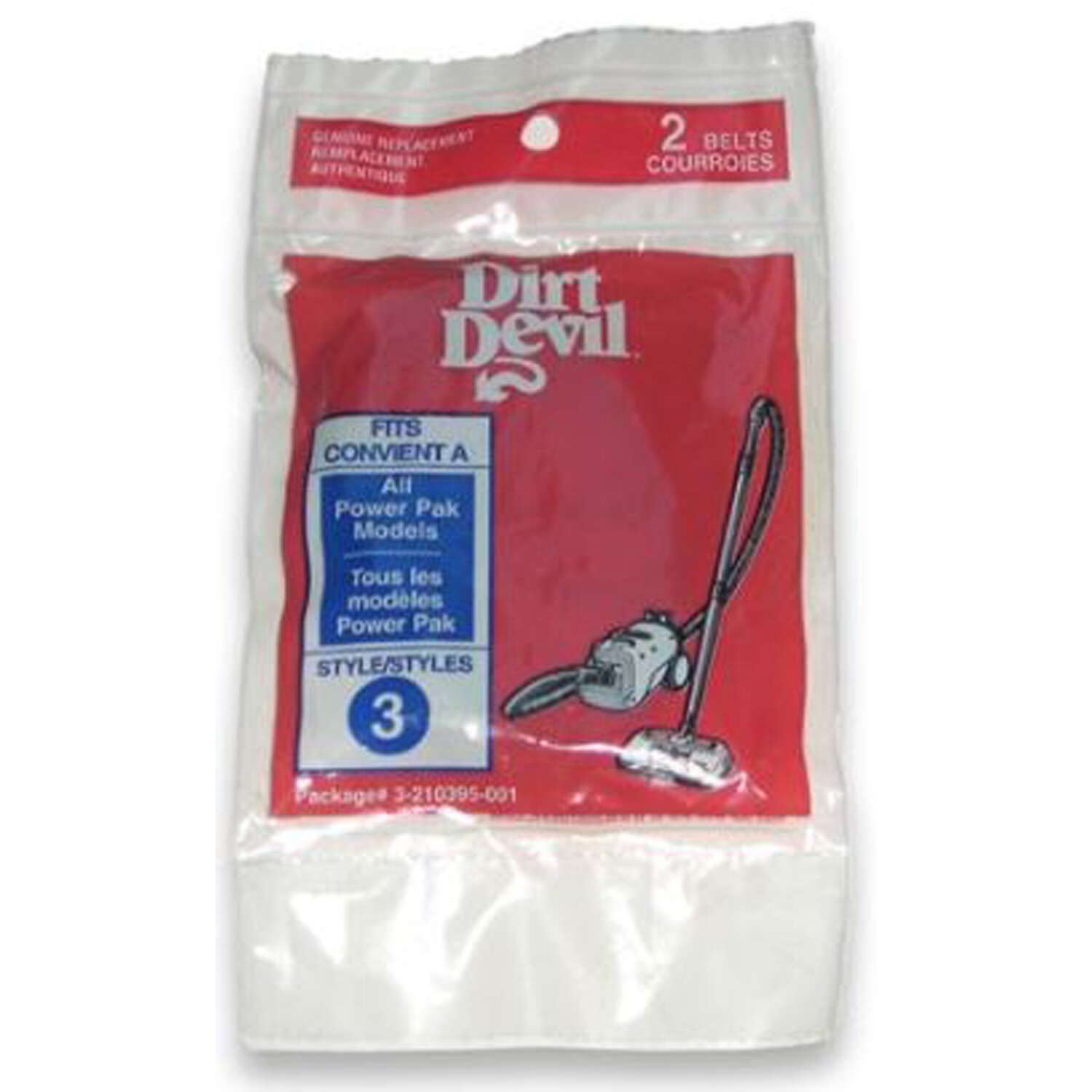 Dirt Devil Vacuum Belt For Vacuum Belt 2 pk