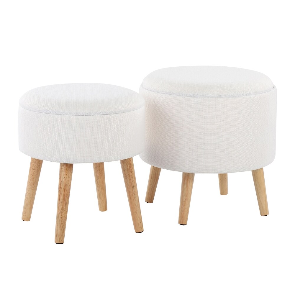 Carson Carrington Astrid Storage Ottoman with Matching Stool