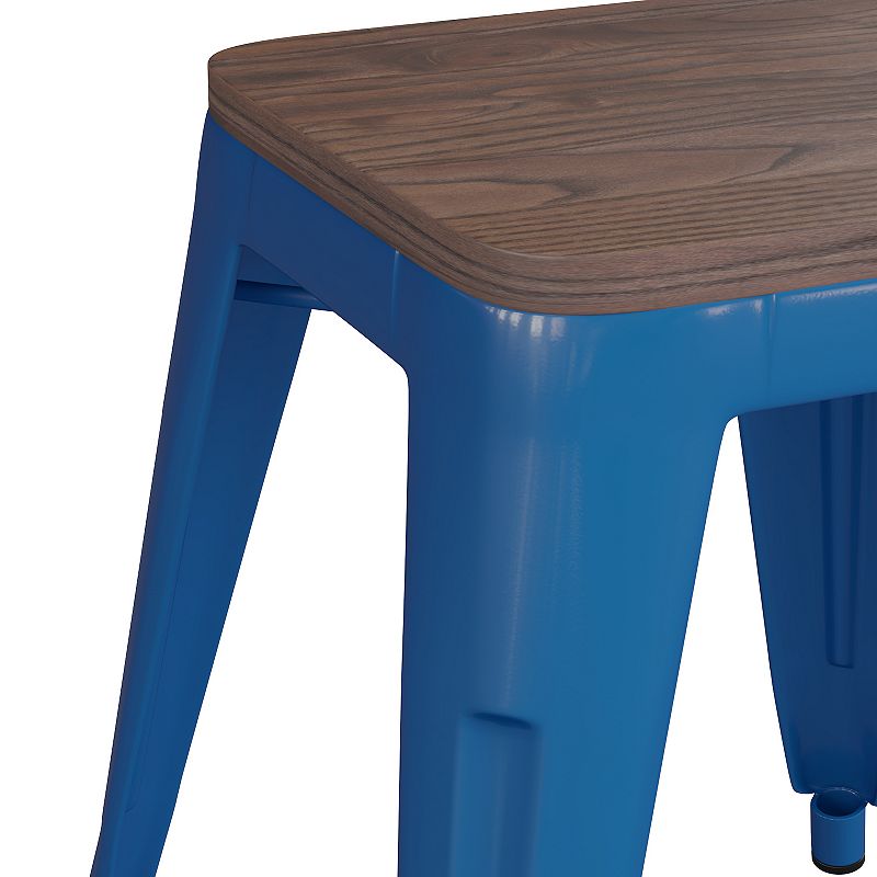 Flash Furniture Kai Royal Blue Backless Table Height Stool 4-piece Set