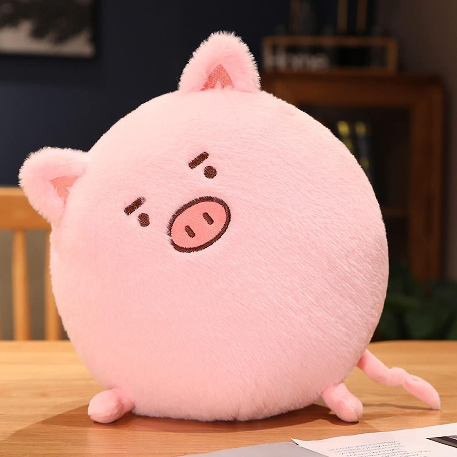 Plush Round Pig Stuffed Animal Piggy Hugging Pillow Piggie Plushies Throw Pillow Round Pink Pig Anime Gift For Kids And Lovers In Birthday