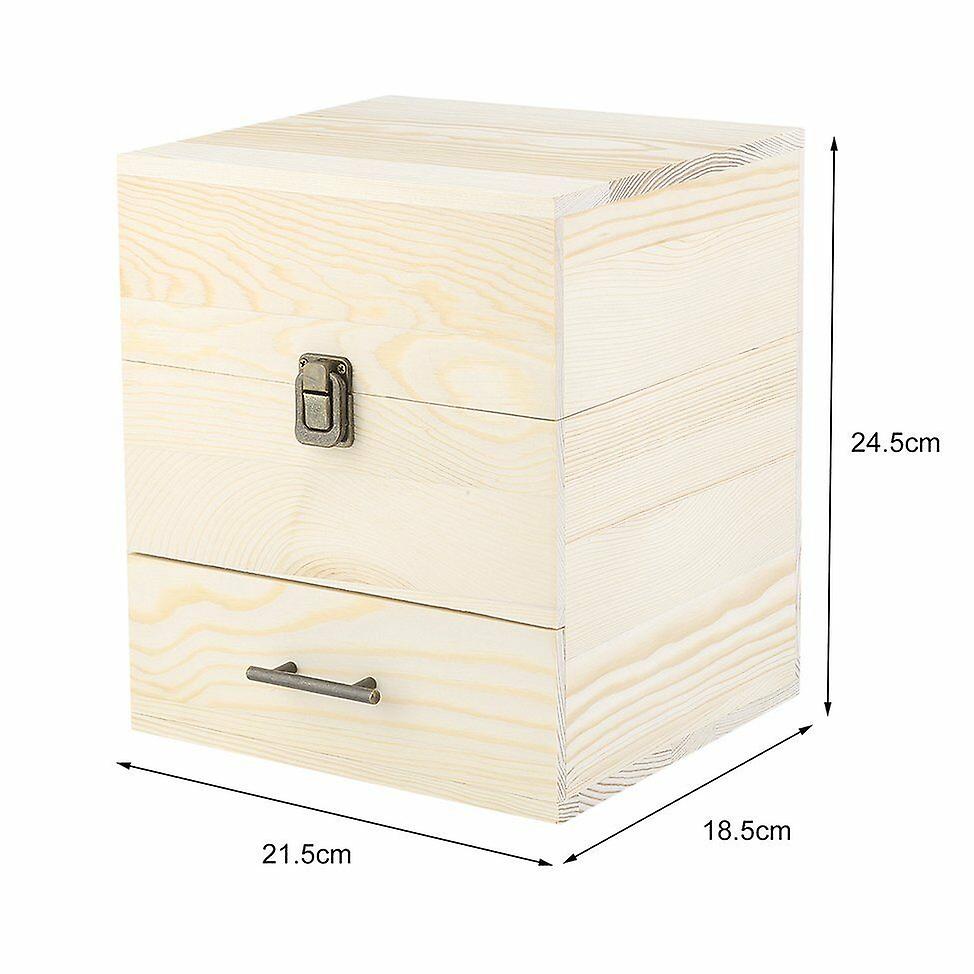 3 Tiers Essential Oil Storage Box Case Wood Container Organizer Display Tool Oz