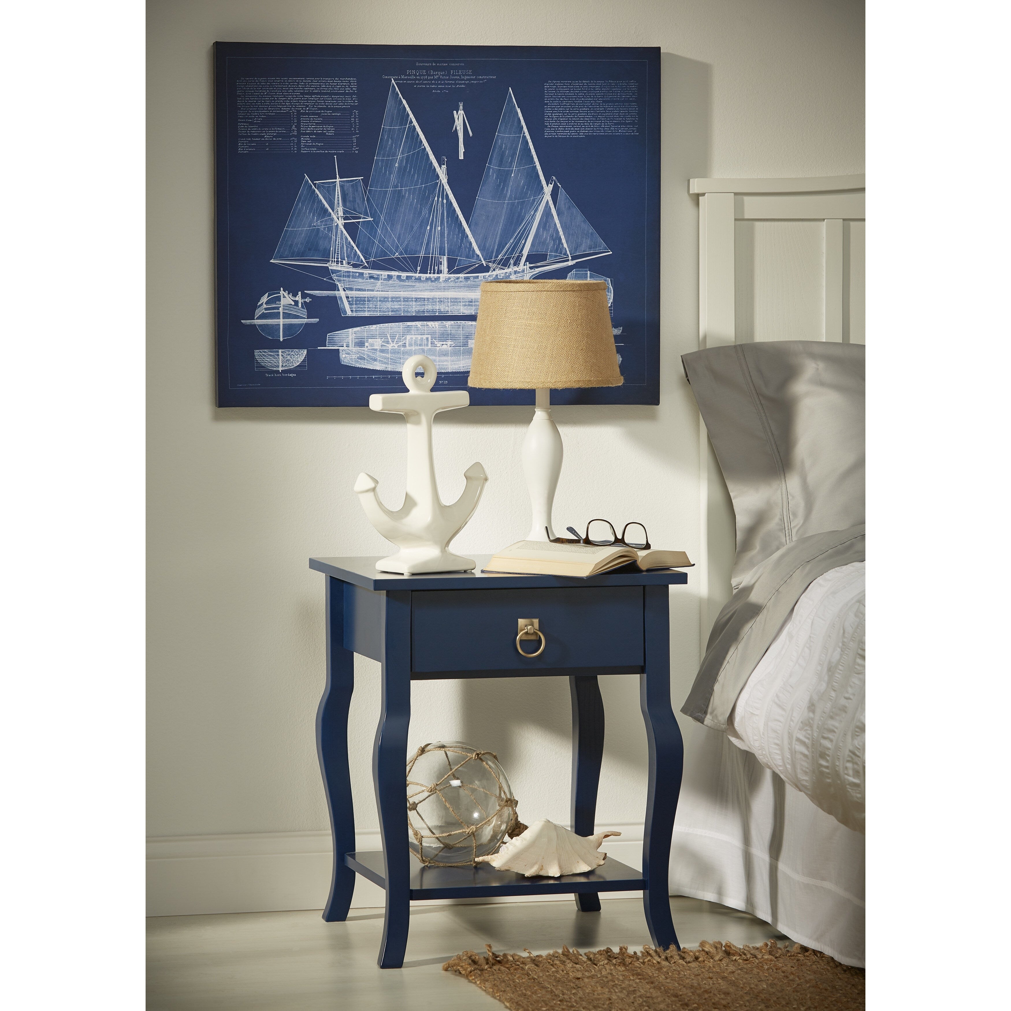 Copper Grove Sun Drop Wood 1-drawer Side Table Nightstand - - 20255093