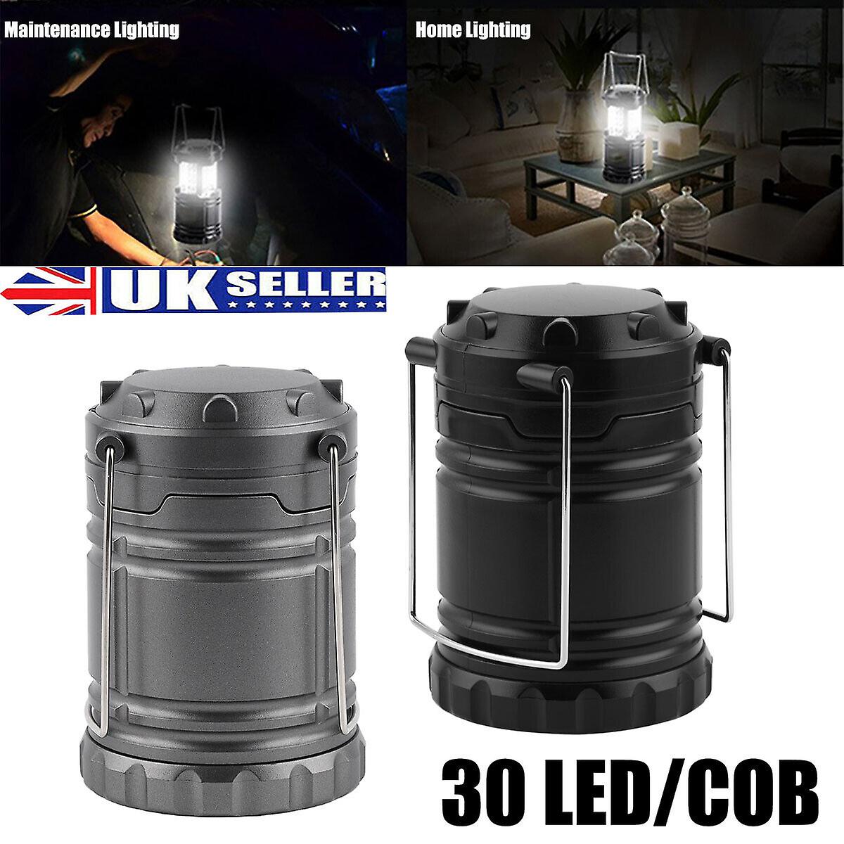 Portable Led Cob Lantern Camping Torch Battery Operated Tent Lamp Night Light Uk W12388519