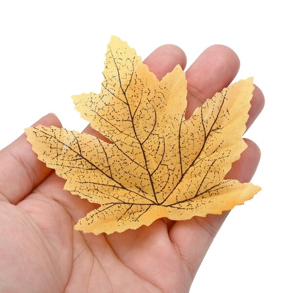 Fake Fall Leaves，200 Pack Artificial Maple Leaves