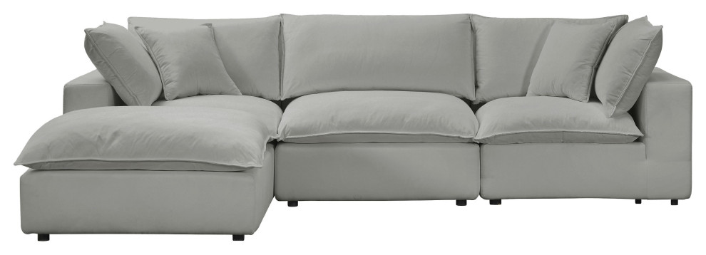 Cali Slate Modular 4 Piece Sectional   Transitional   Sectional Sofas   by First of a Kind USA Inc  Houzz