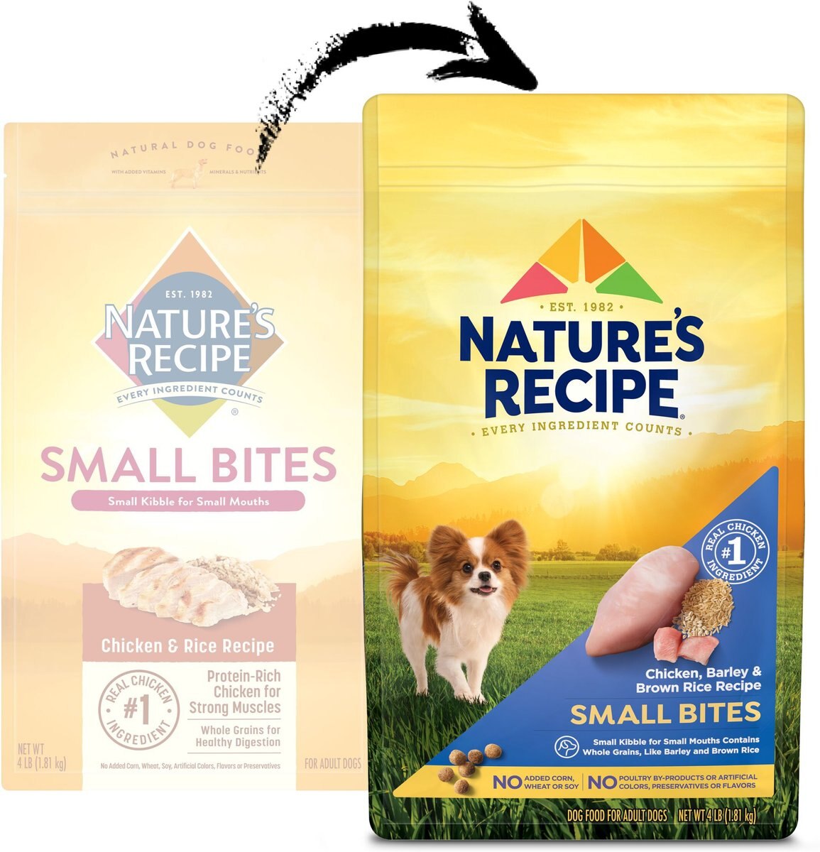 Nature's Recipe Small Bites Chicken， Barley and Brown Rice Recipe Dry Dog Food