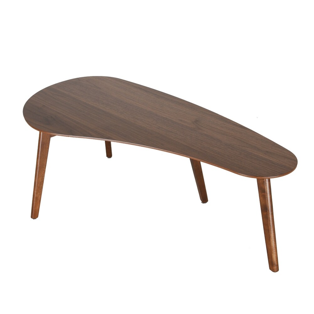 Zenvida Madison Mid Century Modern Coffee Table  Walnut Finish