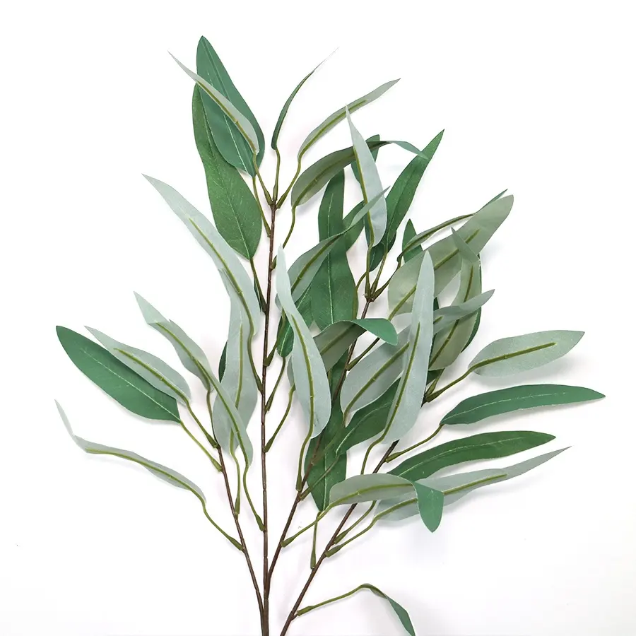 90cm long green color faux eucalyptus stem wholesale