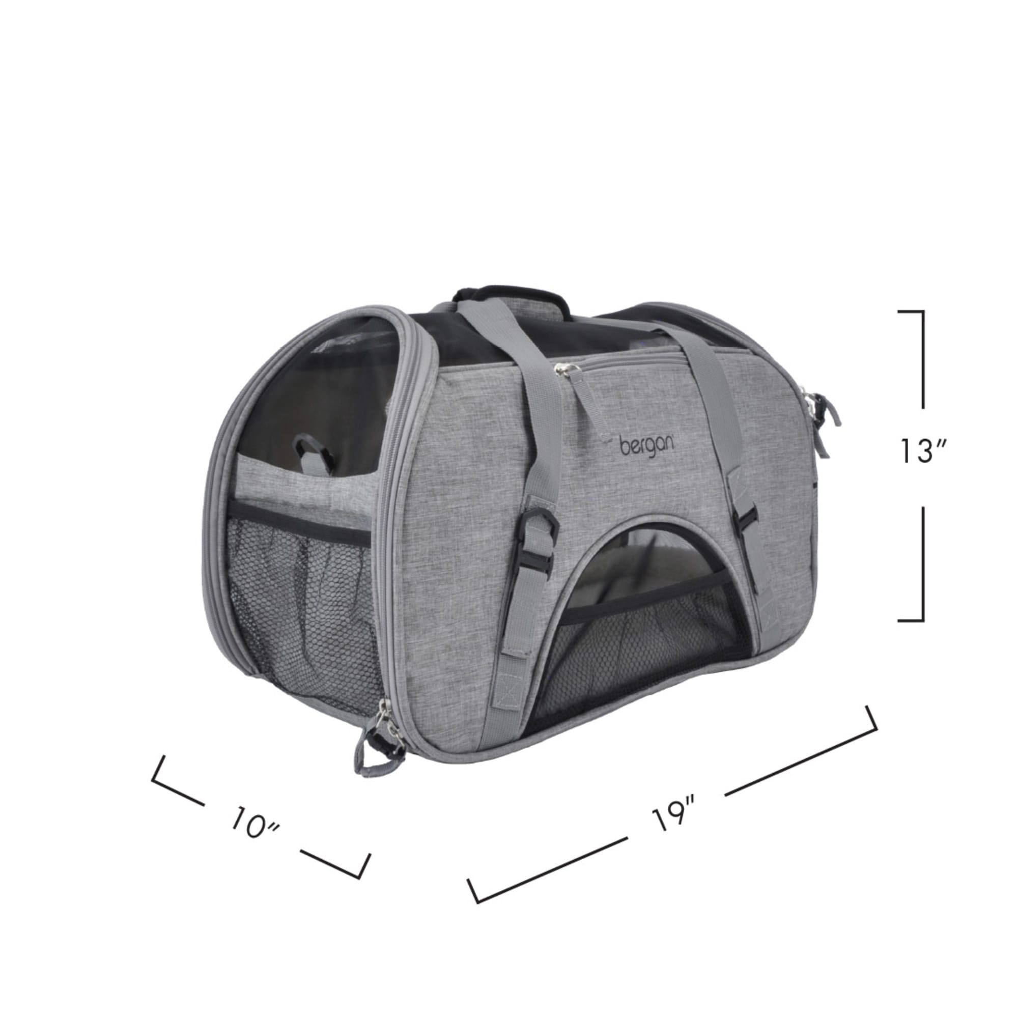 Bergan Heather Grey Comfort Carrier for Dogs， 16