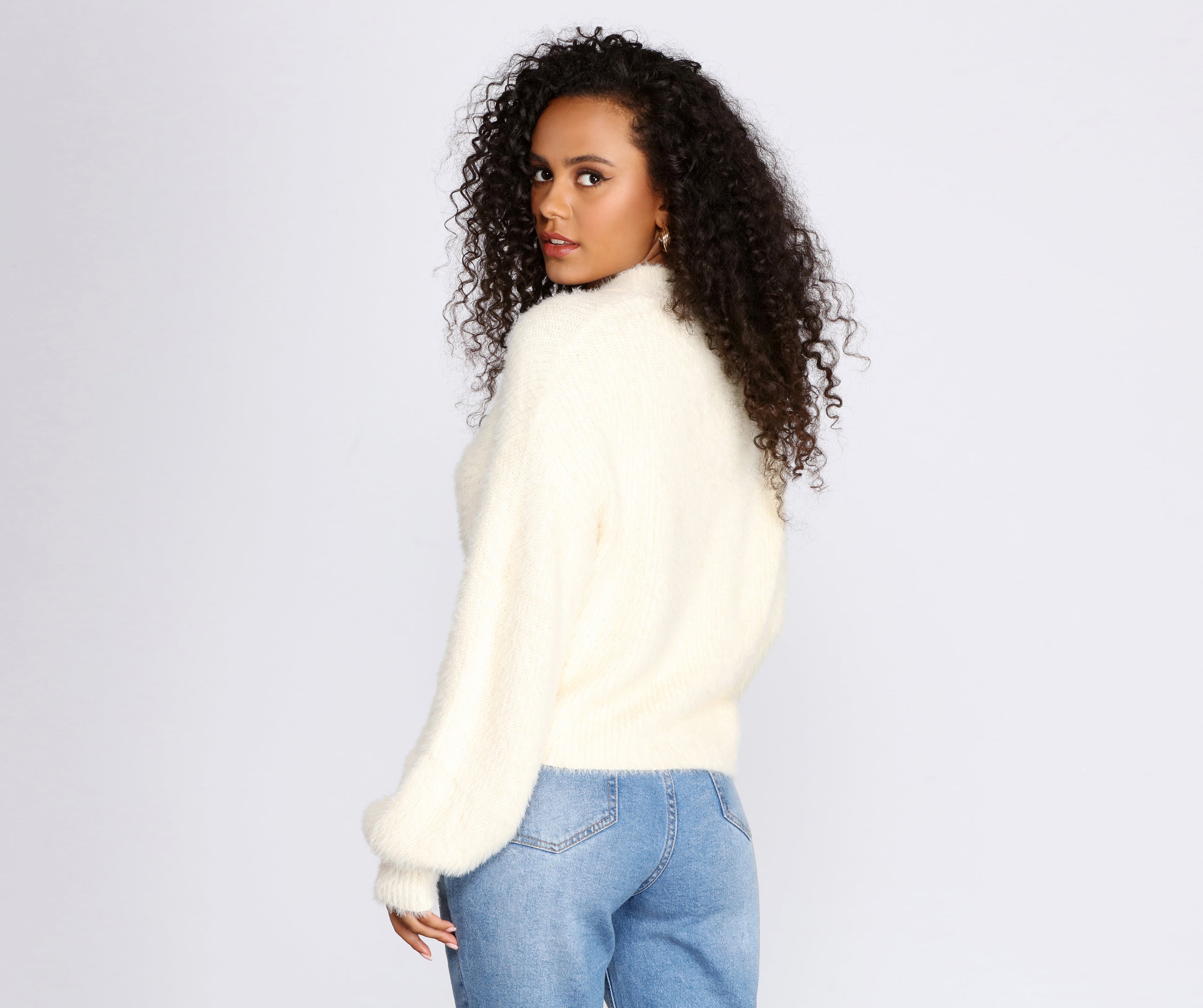 Fabulously Fuzzy Cropped Sweater