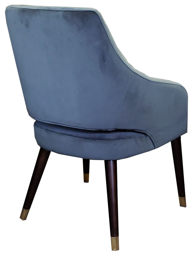 Velvet Fabric Dining Arm Chair   Midcentury   Dining Chairs   by ARTEFAC  Houzz