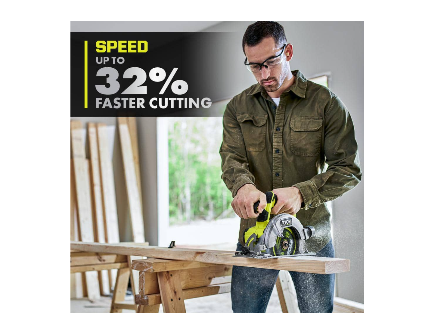 RYOBI PSBCS01B ONE+ HP 18V Brushless Cordless Compact 6-1/2 in. Circular Saw (Tool Only)