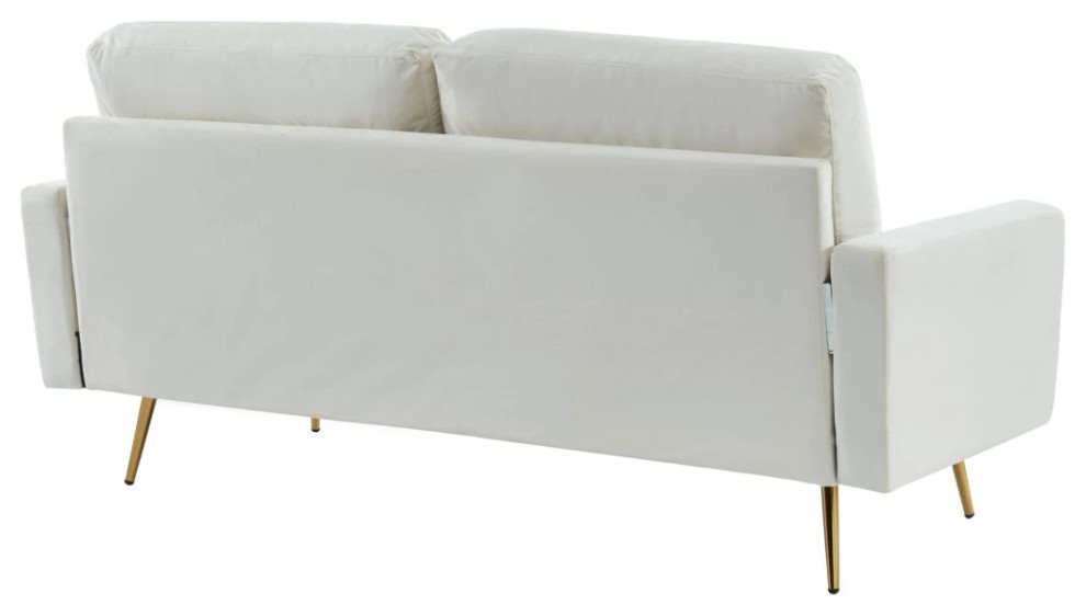 Knox Modern Beige Fabric Sofa   Midcentury   Sofas   by Rustic Home Furniture Deco  Houzz