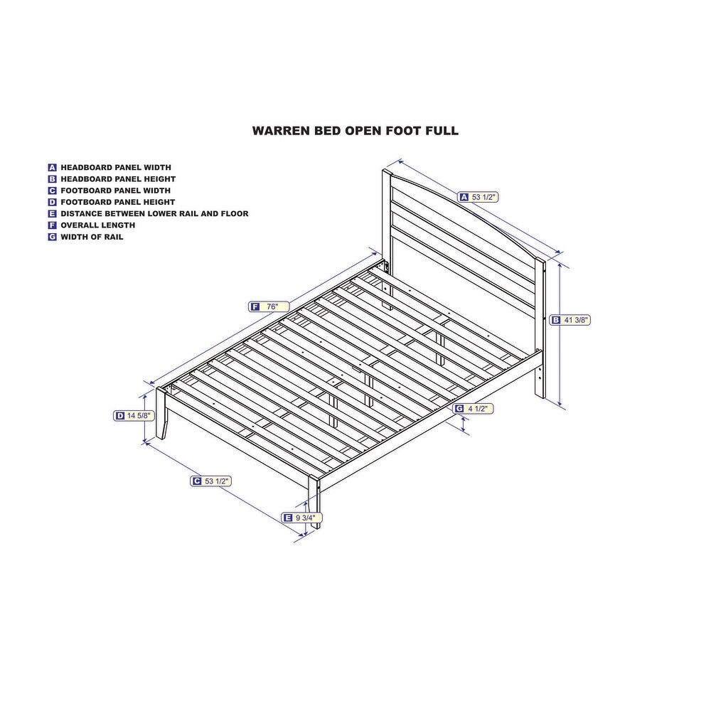 Warren Solid Wood Platform Bed with Attachable USB Charger