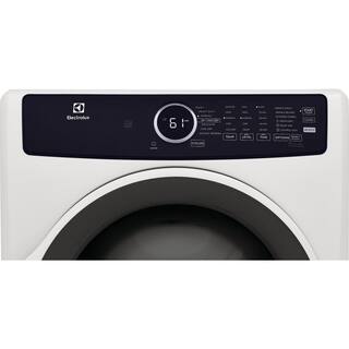 Electrolux 8 cu. ft. Electric Dryer Vented Front Load Perfect Steam Dryer with Instant Refresh in White ELFE7437AW