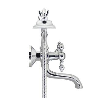 MODONA Classic 6 in. 2-Handle 1-Spray Tub and Shower Faucet with Porcelain Hand Held Shower in Polished Chrome (Valve Included) BL33L-A