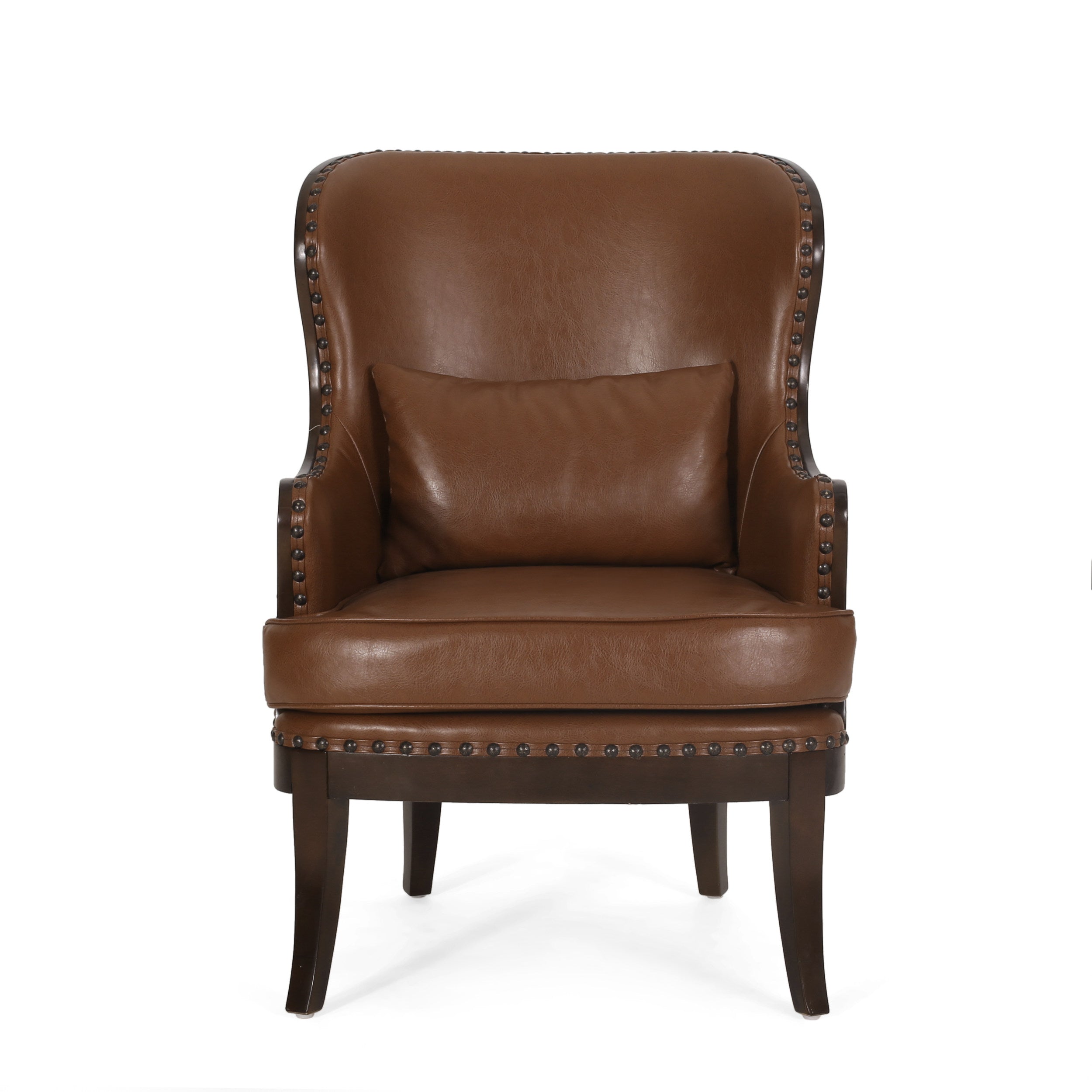 Jett Contemporary Upholstered Accent Chair with Nailhead Trim