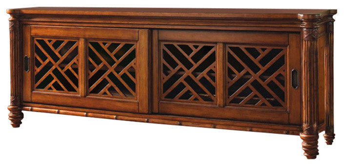 Nevis Media Console   Traditional   Entertainment Centers And Tv Stands   by Homesquare  Houzz