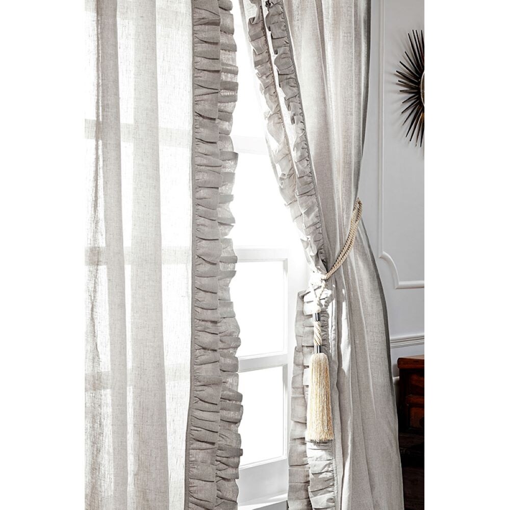 Basillin Linen Curtain Panel Set