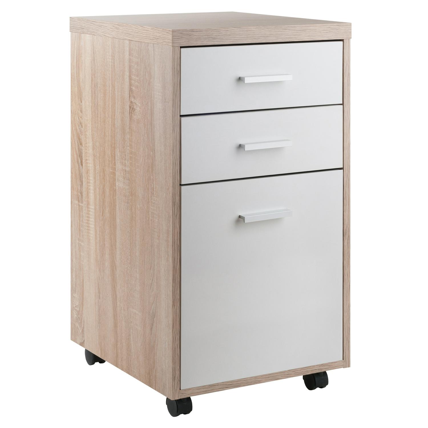 Winsome Wood Kenner Home Office File Cabinet， Two-Tone Finish