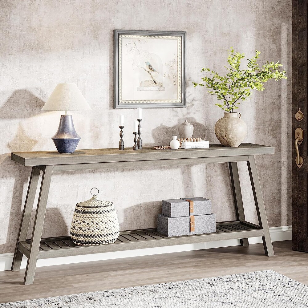 Farmhouse Console Entryway Table  70.9 Inches Extra Long