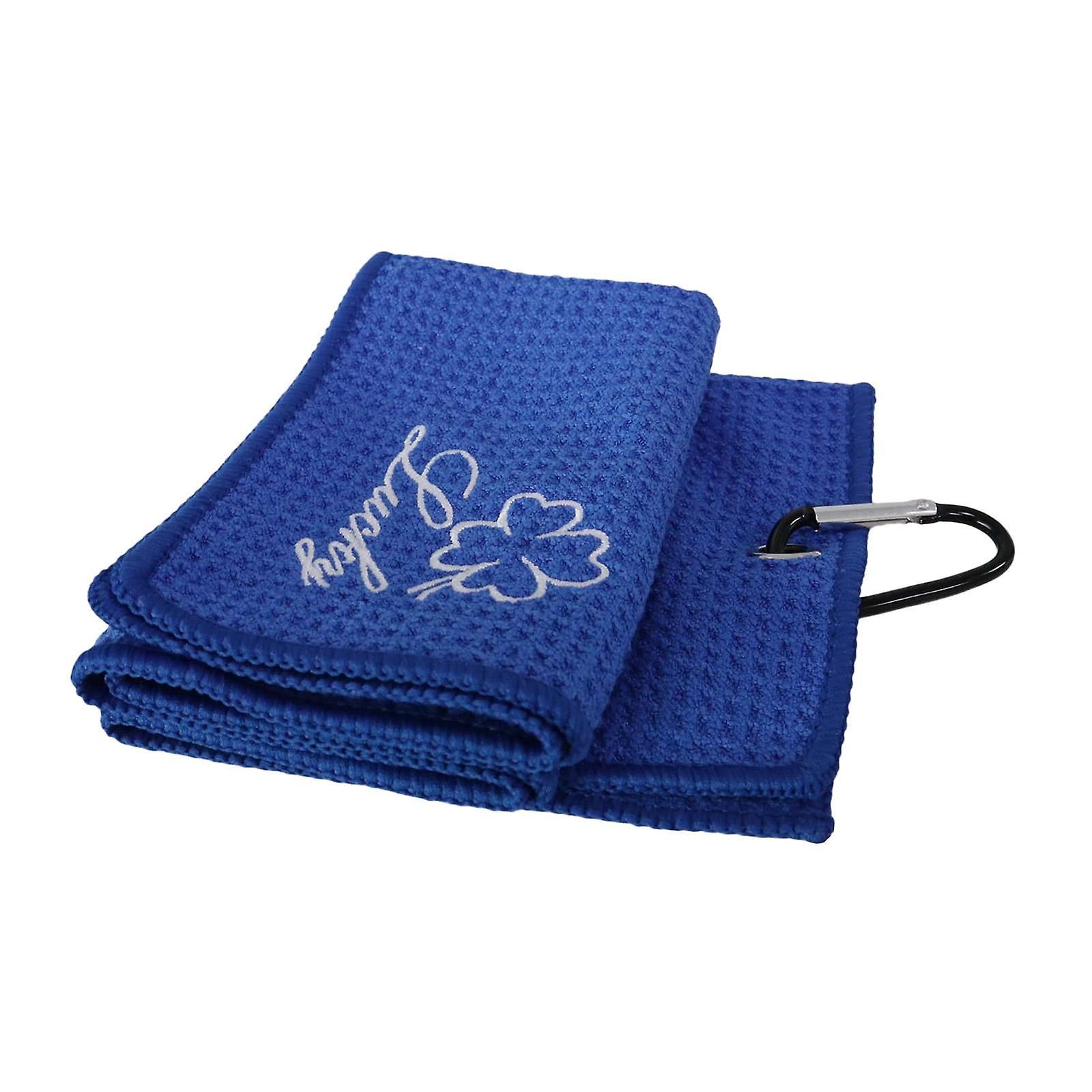 Golf Towel For Golf Bags Golf Club Cleaning Towel For Cycling Outdoor Sports Blue