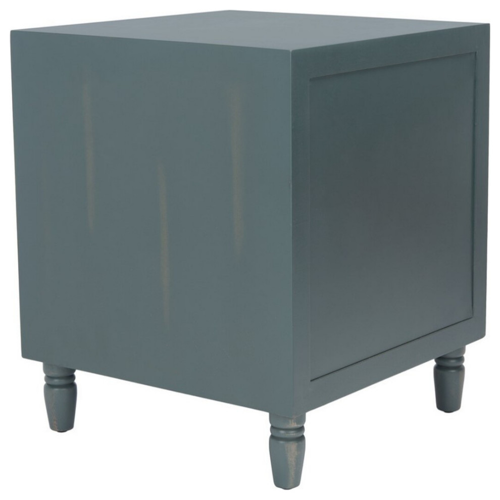 Rashid Accent Stand With Storage Drawers  Dark Teal   Traditional   Side Tables And End Tables   by Rustic Home Furniture Deco  Houzz