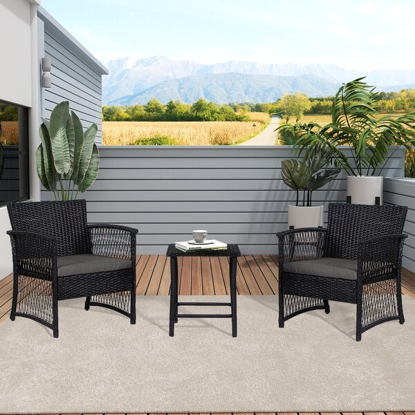 Heritage Outdoor 3piece Wicker Bistro Patio Set