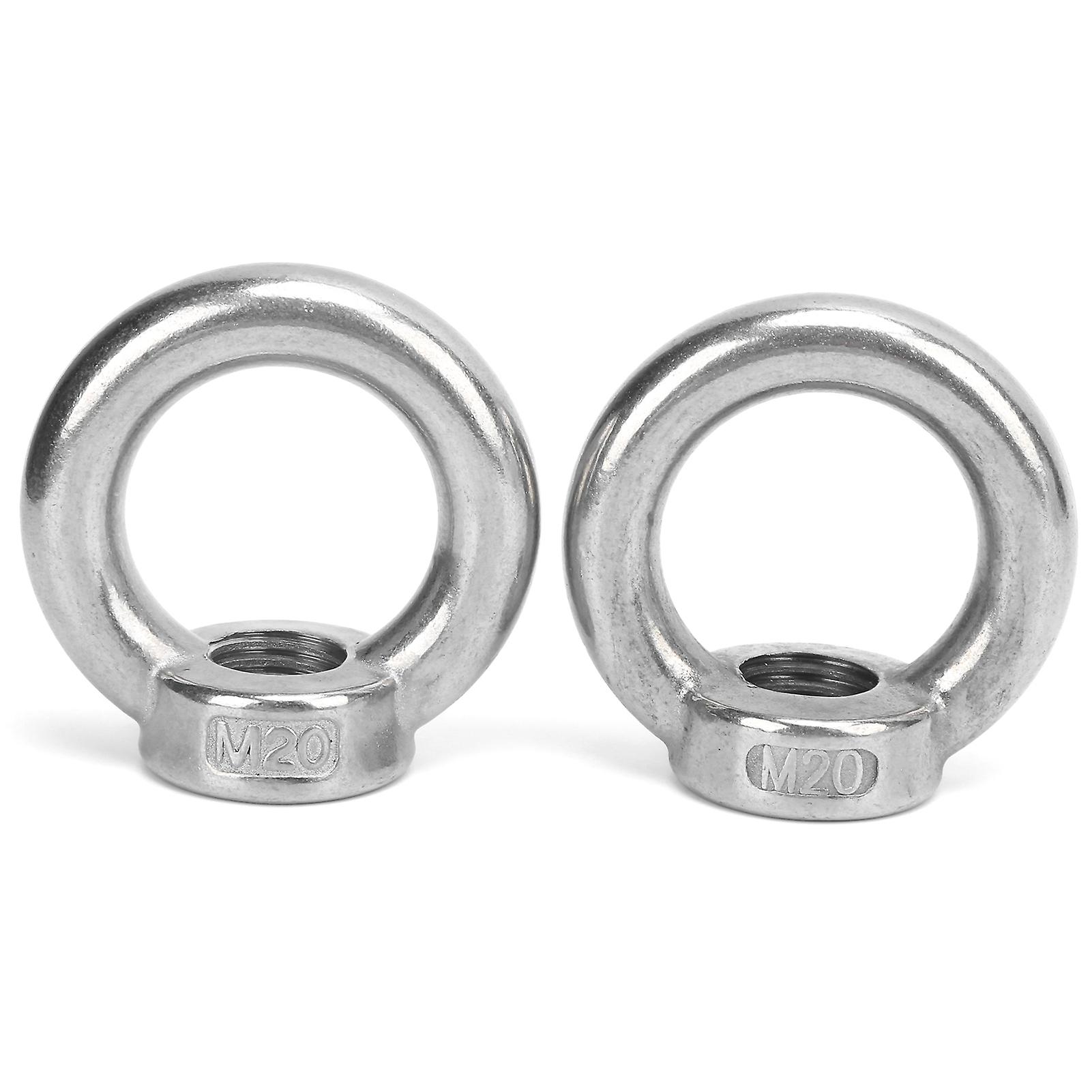 2pcs Eye Nuts Stainless Steel Lift For Ocean Industry Yachts Speedboats Motor Boats Passenger Shipsm20 1200kg Load