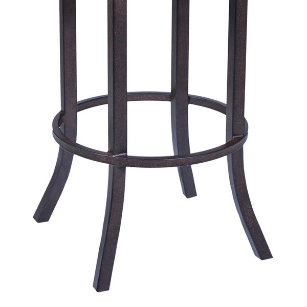 Armen Living Tahiti Metal Swivel Bar Height Barstool - Auburn Bay