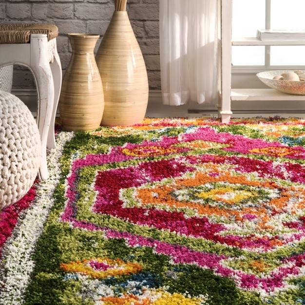 Nuloom Shania Medallion Shaggy Area Rug