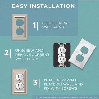 Franklin Brass Classic Architecture Pure White Antimicrobial 1-Gang Decorator Wall Plate (4-Pack) W35243-PWA-C