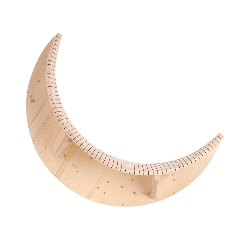 AndMakers MYZOO Medium Luna Crescent Moon Shape Wall Mounted Wood Cat Bed MZ-Luna