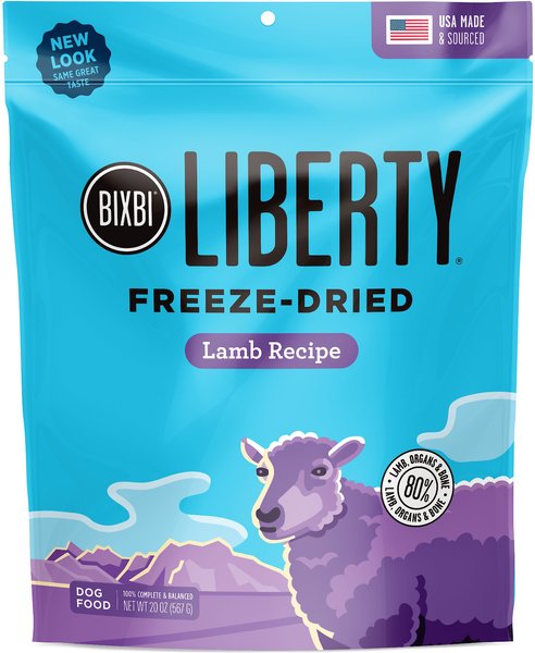 BIXBI Liberty Lamb Recipe Grain-Free Freeze-Dried Raw Dog Food