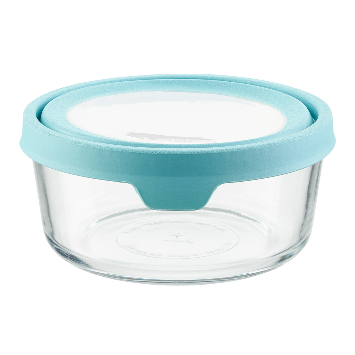 Anchor Hocking Glass TrueSeal Round Food Storage Containers with Blue Lids