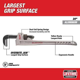 MW 24 in. Aluminum Pipe Wrench 48-22-7224