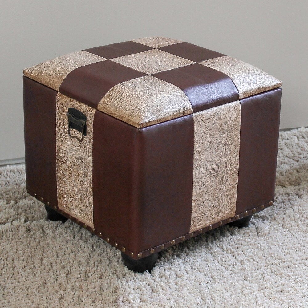 International Caravan Carmel Square Storage Ottoman