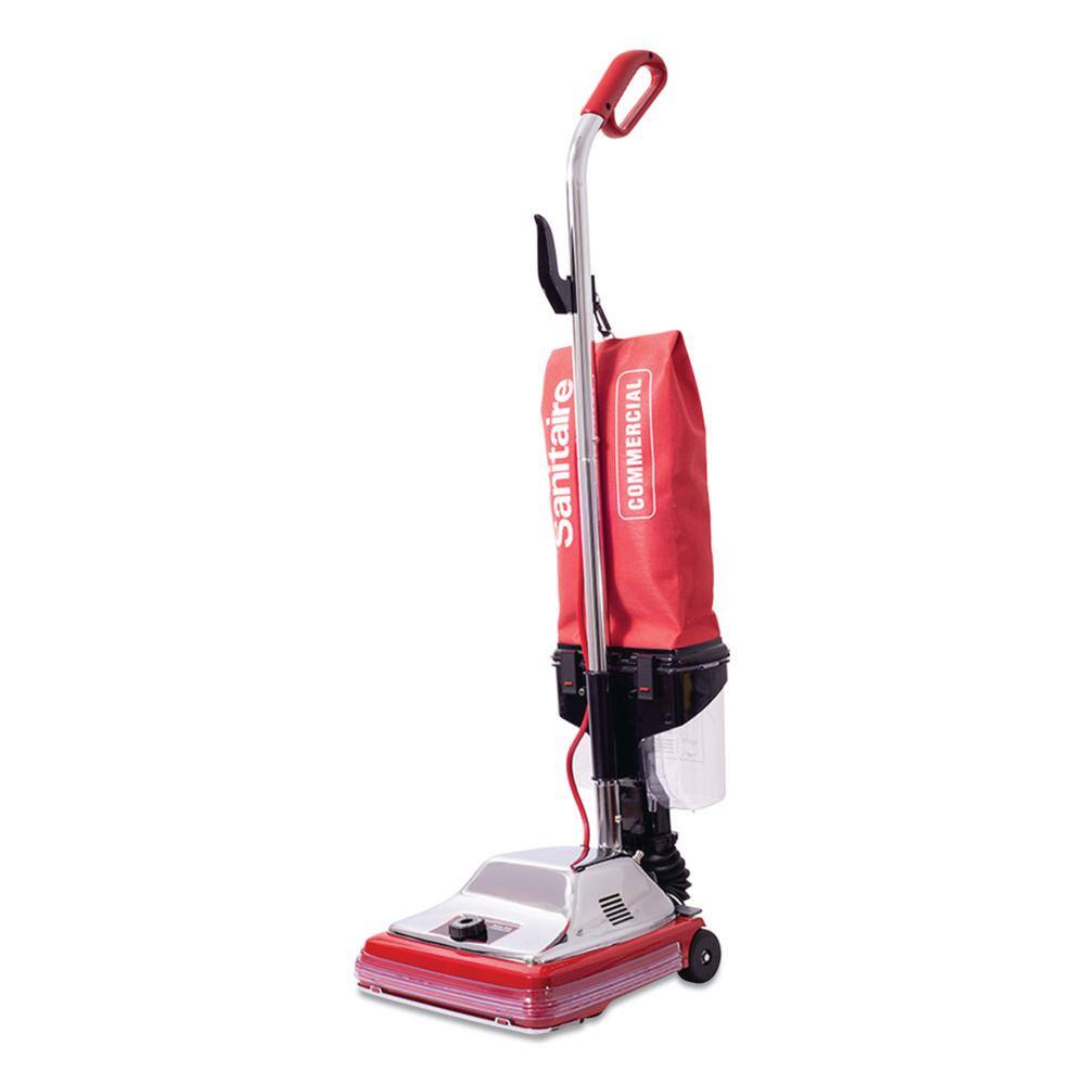 Sanitaire Tradition Upright Vacuum Cleaner with Dust Cup 7 Amp 12 in. Path RedSteel EURSC887E