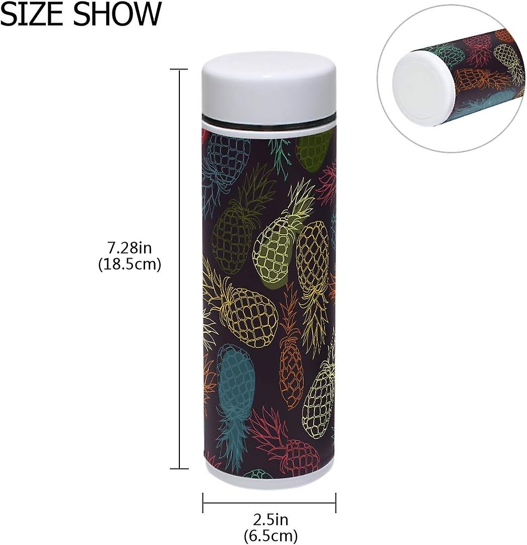 Vacuum Insulated Stainless Steel Water Bottle Seamless Pattern With Pineapple Thermos Tumblers Portable Hyrdoflask Travel Mug