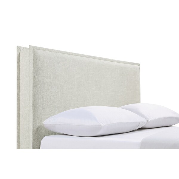 Gemma Sand Upholstered Headboard with Flange Details - - 36045673