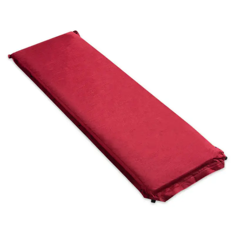 Factory Wholesale Single 8cm suede camping pads camping accessories automatic air cushion sleeping pad